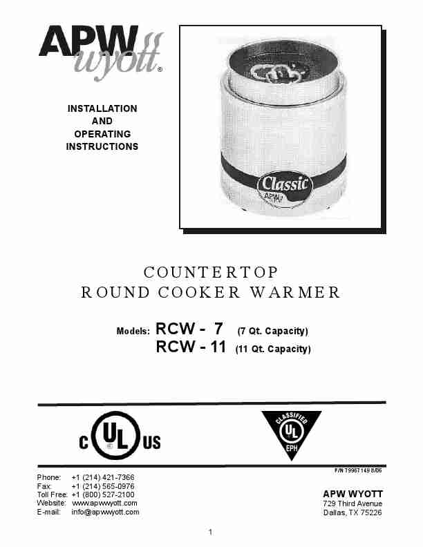 APW Wyott Electric Steamer RCW - 11-page_pdf
